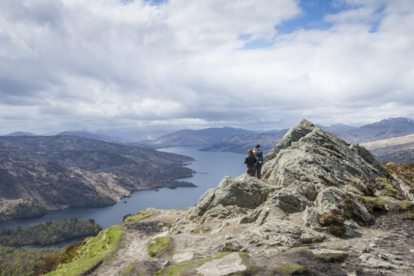 Loch Katrine seen from the summit of Ben A'an in The Trossachs